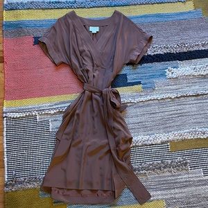 100% Silk Anthropologie Midi Dress